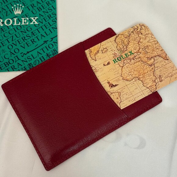 Rolex Red Leather Card Holder with Gold Logo never used!! - Picture 6 of 10